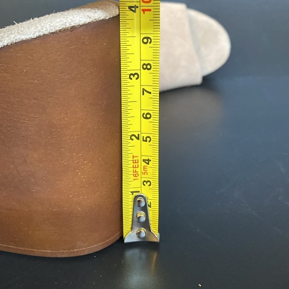 NWT BIONATURA Made In Italy Leather Suede Platform Clog Sandals Heels Tan 8 39 - Picture 5 of 11